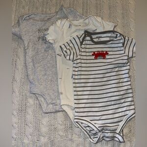 Carter's Striped and Graphic Baby Bodysuits Set
